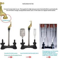 Double Blast Carboy Cleaning Tool BPA Free Bottle Rinser Time Saving for Home Wine Beer Brewing Process one size gray