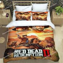 Red Dead Redemption 2 Print Bedding Sets Exquisite Supplies Set Duvet Cover Bed Comforter Set Bedding Set Luxury Birthday Gift 135x200cm