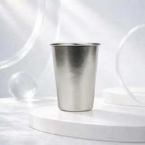 Portable Titanium Multi-Use Cup: Odorless, Easy-to-Clean for Beer, Cola, Coffee gray