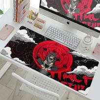 Naruto Akatsuki Rubber Mouse Pad XXL Computer Anime Cabinet Mausepads Gamer Laptop Office Table Mat Speed Gaming Keyboard Carpet 30cmx60cm(11.8x23.6inch) red