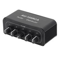 Audio Splitter Bi Directional Audio Switcher High Fidelity 5 Way Audio Splitter for Multimedia Conference RoomGood product A