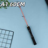 Ultralight Winter Ice Fishing Rod Portable Winter Ice Fishing Rod Spinning Casting Ice Winter Fishing Pole Tackle A1 gray