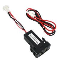 40x20MM Dual USB Outlet 3.1A Car Charger Socket 2 Port Auto Power Adapter for Toyota Tacoma Land Cruiser Tundra Prado 120 juoda