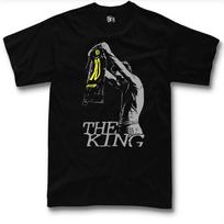 The King Lionel Messi Graphic Unisex Retro Portrait Holding 10 Jersey Cotton Short Sleeve World Cup Football Supporter Tshirt 3XL gray