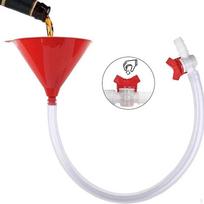 Beer Funnel Drinking Game Party Valve Leak- Easy to Transport for College Parties Events Pool Sinle Tube red