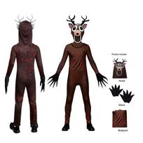 99 Naktys Miške Elnias Vaikams Cosplay Kostiumas Gyvūnas Elnias Pelėda Cosplay Kombinezonas Helovino Šventės Kostiumai suaugusiems vaikams 110 black