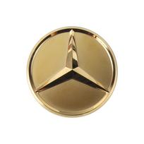 Aliuminio Automobilio Vairo Rato Centrinis Ženklelis Lipdukas Žvaigždės Logotipas Emblema Mercedes Benz G S R C E B A Klasėms GLK C180 E300 S200 W206 C2 beige