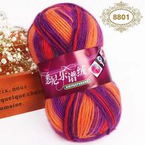 Daugiaspalvis vilnos siūlas - 100 g kamuolys rankiniam kepurių, šaliko ir skaros mezgimui Basic pink