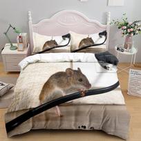 Lovely Rats Boys Duvet Cover Set UK Single Double Queen US Twin Full King Size Among Bed Linen Set EU Single 135*200cm/53x79in 3pcs