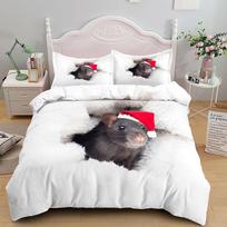 Lovely Rats Boys Duvet Cover Set UK Single Double Queen US Twin Full King Size Among Bed Linen Set EU Single 135*200cm/53x79in 3pcs