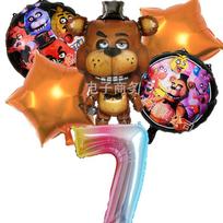 FNAF Balionų Rinkinys Penki Naktys Pas Fredį Gimtadienio Šventės Dekoracija Teminės Šventės Dekoracijos Animacinių Filmų Anime Dekoracija Balioniniai Dovanos