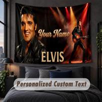 Individualaus vardo teksto gobelenas, Elvis Presley dekoratyvus sieninis kabinamas elementas, foninis gobelenas namų miegamajam 150cmx200cm