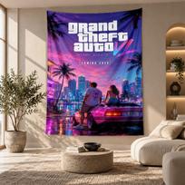 Decorative Tapestry,GTA Printed Wall Art, Lightweight Wall Hanging For Bedroom Background 100cmx150cm