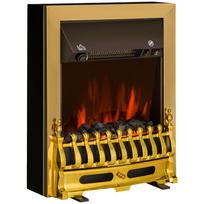 Electric Fireplace 2000W Gold Floor Standing with LED Flame Effect
