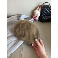 Korean Version of Autumn New Beret Retro Corduroy Forward Hat Female Literary Newsboy Hat Painter Hat Trendy Adjustable gray