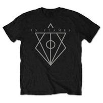 IN FLAMES Men's Jesterhead Logo T-Shirt, Black L gray