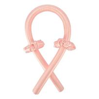 Heatless Curling Rod Headband Soft Hair Curlers No Heat Hair Rollers with Cap Silk Curls Lazy Sleeping Curler Hair Styling Tools rožinė