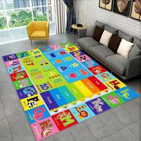 ABC Animacinis Abėcėlė Vaikams Ropojantiems Vaikų Žaidimų Kambarys Ankstyvojo Ugdymo Plotas Kilimas, Kilimas Svetainei Miegamajam Sofai 40x60cm yellow