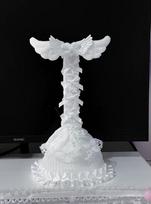 New Cute Angel Wings Headphone Stand Custom Pink Lace Bow Headset Holder Kawaii Desktop Decoration for Gaming Headset Display white