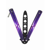 Treniruočių peilis Butterfly peilis be ašmenų 22cm - Purple Matrix