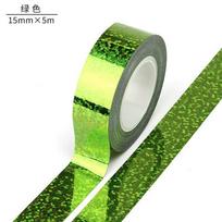 5M Laser Pattern Tape Blue Green Silver Creative Color Basic Diy Bookkeeping Decorative Material Stickers Handmade Tape mėlyna