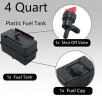4-Quart Plastic Fuel Tank with Shut Off Valve for Lawn