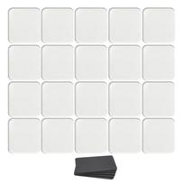 Blank Acrylic Refrigerator Magnets (10/20/50 Pack) DIY Kit for Painting and Decoration One Size white