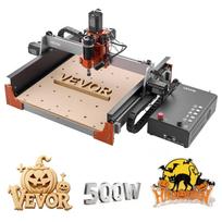VEVOR CNC Router Machine, 500W Spindle, 3-Axis Wood Engraving Milling Machine, with Dual Linear Rails and Ball Screw, 400 x 400 x 95 mm Working Area 40 x 40 x 9.5 cm