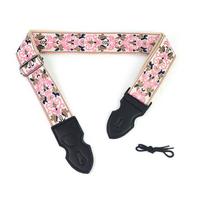 Personalized Leather Guitar Strap for Acoustic & Electric Guitars – Unisex, Maple Wood, Classic Crossbody Design white