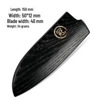 Japoninio uosio medienos magnetinis peilio dėklas: Šefo, Sashimi ir Santoku peilių apsauginis dangtelių rinkinys.