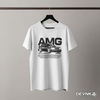 AMG 190E Evo II Vintage Car Graphic White Unisex T-Shirt - S029 S white