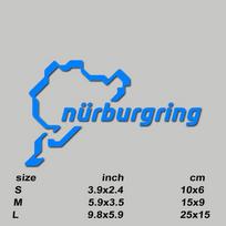 MAP  nurburgring  stickers,High Quality And Durable Automobiles Exterior Accessories Self-adhesive Decals L mėlyna