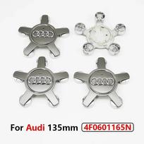 4 vnt. 135 mm automobilio ratlankio centrinis dangtelis, stebulės dangteliai, emblema, logotipas Audi A1 A3 A4 A5 A6 A7 Q3 Q5 Q7 TT B5 B6 B7 8P 8V 8R0601165 4F0601165N
