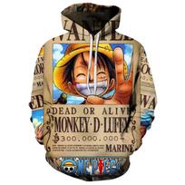 Animacinis One Piece Roronoa Zoro 3D džemperis su gobtuvu vyrams Mada Kasdienis Cosplay kostiumas Juokingas Pavasarinis Gatvės stiliaus Džemperis Striukė S beige