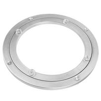8 Inches Aluminum Alloy Rotating Display Base Turntable Round Display Stand white
