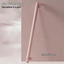 Pilates Yoga Resistance Bar for Back Shaping, Stretching, Squats, Chest Expansion, and Arm Strength Training. white