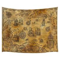 Medieval pirate tapestry treasure map 75x100 juoda