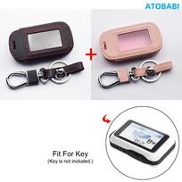 Leather Key Cover Bag For Starline E60 E90 E61 E91 E63 E93 E65 E95 E66 E96 V2 E97 Eco E7 Lte Two Way Car Alarm Lcd Remote Cases gray