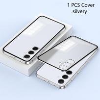 Aluminium Alloy Metal Frame Case For Samsung Galaxy A54 5G Matte transparent Acrylic Phone Back Cover Shell Shockproof Bumper For Galaxy A54 5G gray