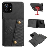 Vintage Leather Card Holder Phone Case for Xiaomi Mi 11 Lite 5G NE 5G 4G Card Pockets Dual Snap Buttons Flip Wallet Shell Xiaomi Mi 11 Lite 4G juoda
