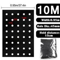 5~30M 5-Hole Black Mulching Film Greenhouse Plant Seedling Insulation Cover Vegetable Agricultural Planting Weed Control Film black