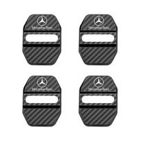 Automobilio durų spynelių dangteliai lipdukas Mercedes Benz W203 W204 W212 C200L GLC GLK CLA GLA Priedai Interjero apdailos elementai MSG-BENC gray