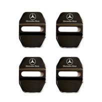 Automobilio durų spynelių dangteliai lipdukas Mercedes Benz W203 W204 W212 C200L GLC GLK CLA GLA Priedai Interjero apdailos elementai MSG-BENC juoda