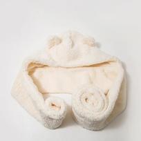 2vnt/rinkinys Mielas meškiukas ausys kepurė Šalikas moterims žieminis pliušinis storas šiltas kepuraitės kaklo apsaugos šalikai lauke slidinėjimo rinkiniai one size balta