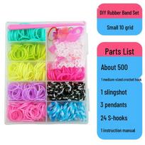 2500 Rainbow Rubber Bands: 40 Grids for DIY Colorful Children's Bracelets - Educational Toy for Creative Braiding pink