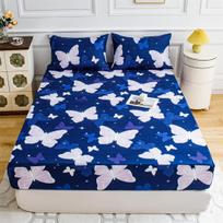 1 vnt. spausdinta paklodė su guma, patalynė, be pagalvės užvalkalo. miegamajam, viešbučiui, įvairios namų dekoracijos 90*200cm(only sheet) blue