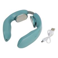 Neck Relax Massager USB 12 Levels Pulse Thermostatic Heating Electric Intelligent Neck Massager gray