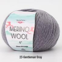 Vidutinio svorio 50 g merino vilnos siūlai rankiniam mezgimui ir nėrimo projektams gray
