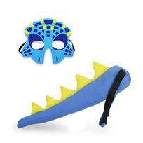 Dinosaur Masks Dragon Tail for Boys Girls Halloween Cosplay Props Party Favors 1 blue