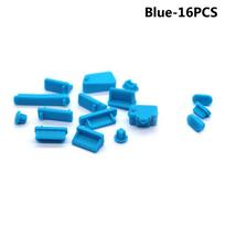 RJ45 Interface Computer Accessories USB Type-C Port Dustproof Cover Stopper Laptop Anti Dust Plug Blue-16PCS